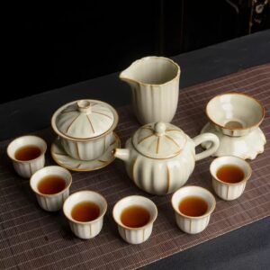 Beige Ru Kiln Kung Fu Tea Set (including shipping and taxes)